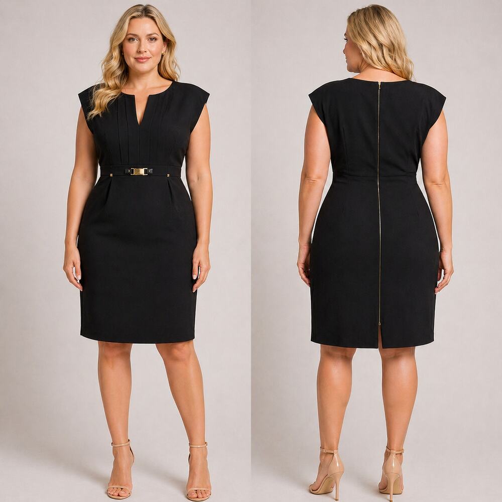 Calvin Klein Black Cocktail Dress Size 20W EUC